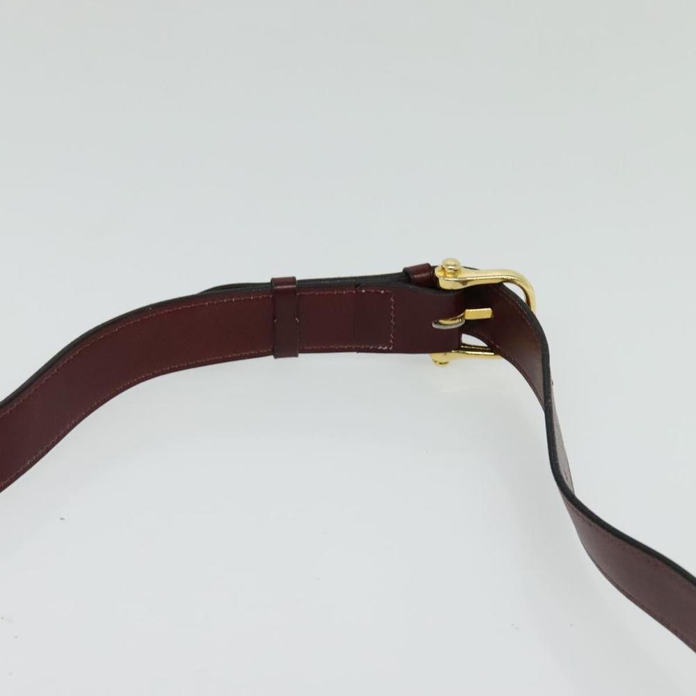 CELINE Horse Carriage Shoulder Bag Leather Bordeaux Gold Auth yk18928 - Picture 8 of 16